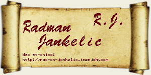 Radman Jankelić vizit kartica